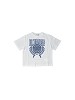 T-shirt bianca con stampa blu logo Dolce &amp; Gabbana