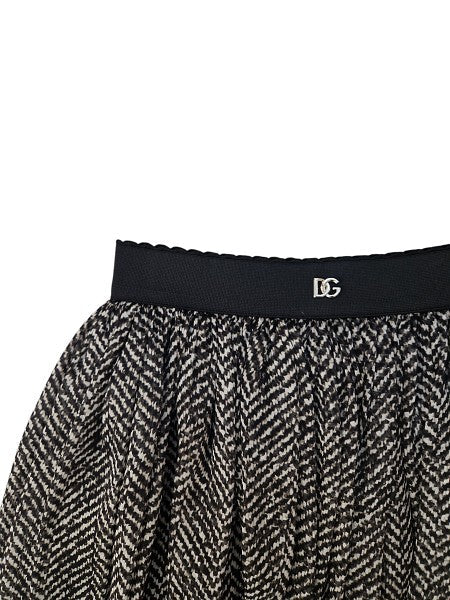 Gonna in tulle nera e bianca con dettaglio in metallo Dolce &amp; Gabbana