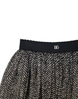 Gonna in tulle nera e bianca con dettaglio in metallo Dolce & Gabbana