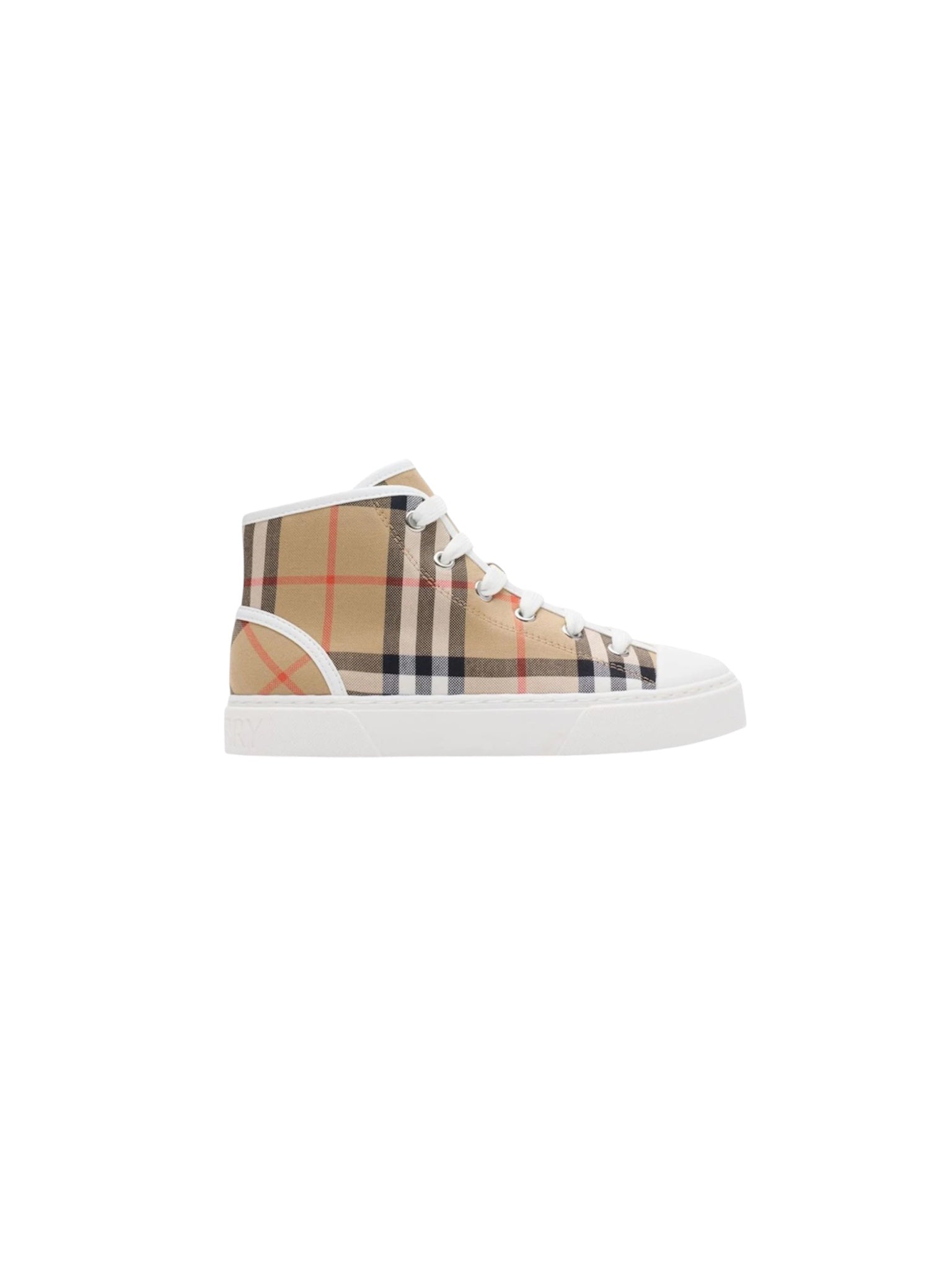 Scarpe in tela beige con stampa logo Burberry