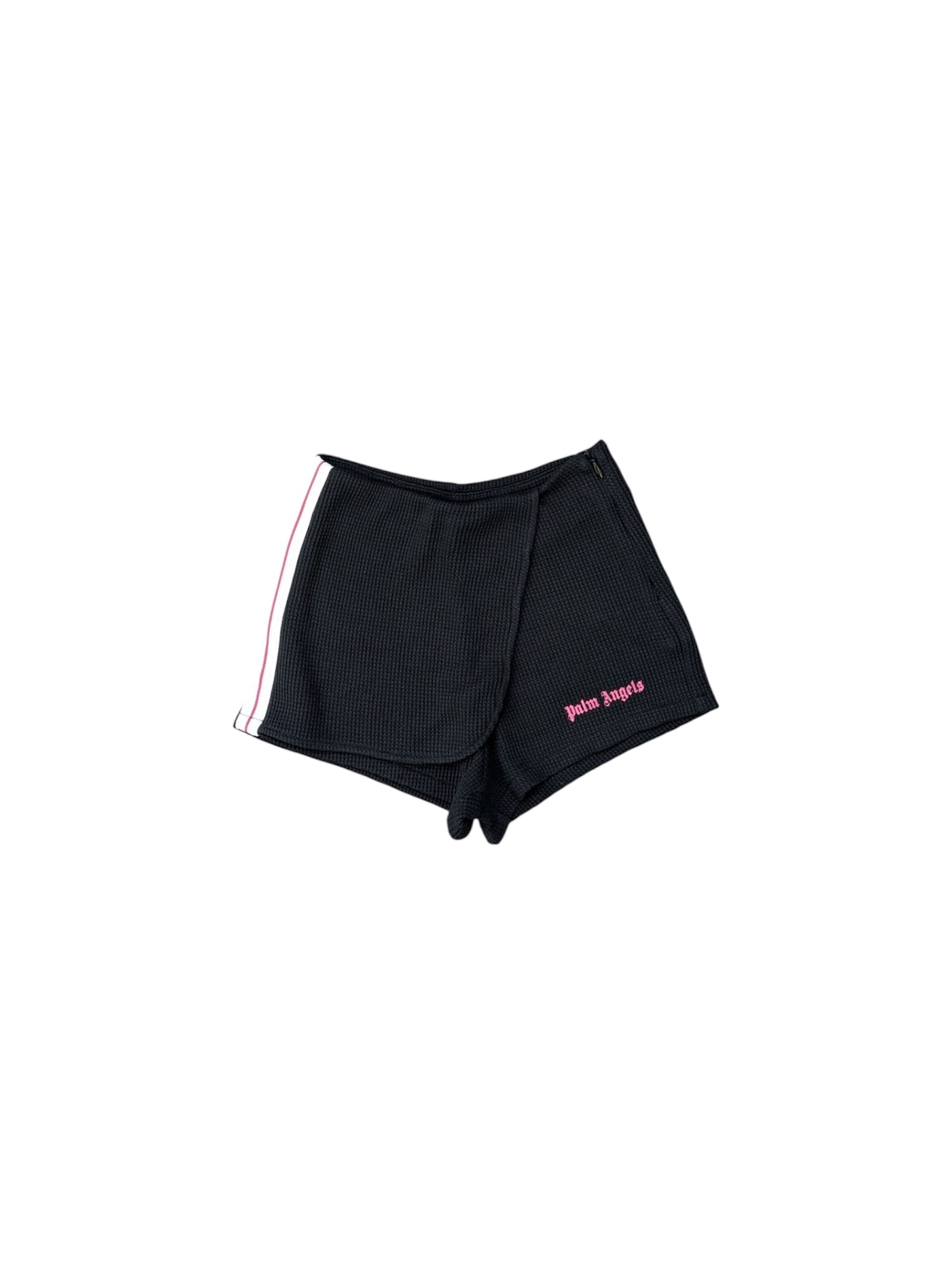 Pantaloncino nero con stampa logo Palm Angels