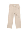 Pantalone beige con dettaglio logo cucito Lanvin