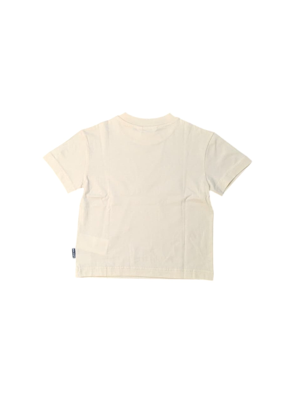 T-shirt panna con stampa logo Palm Angels arancione