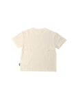 T-shirt panna con stampa logo Palm Angels arancione