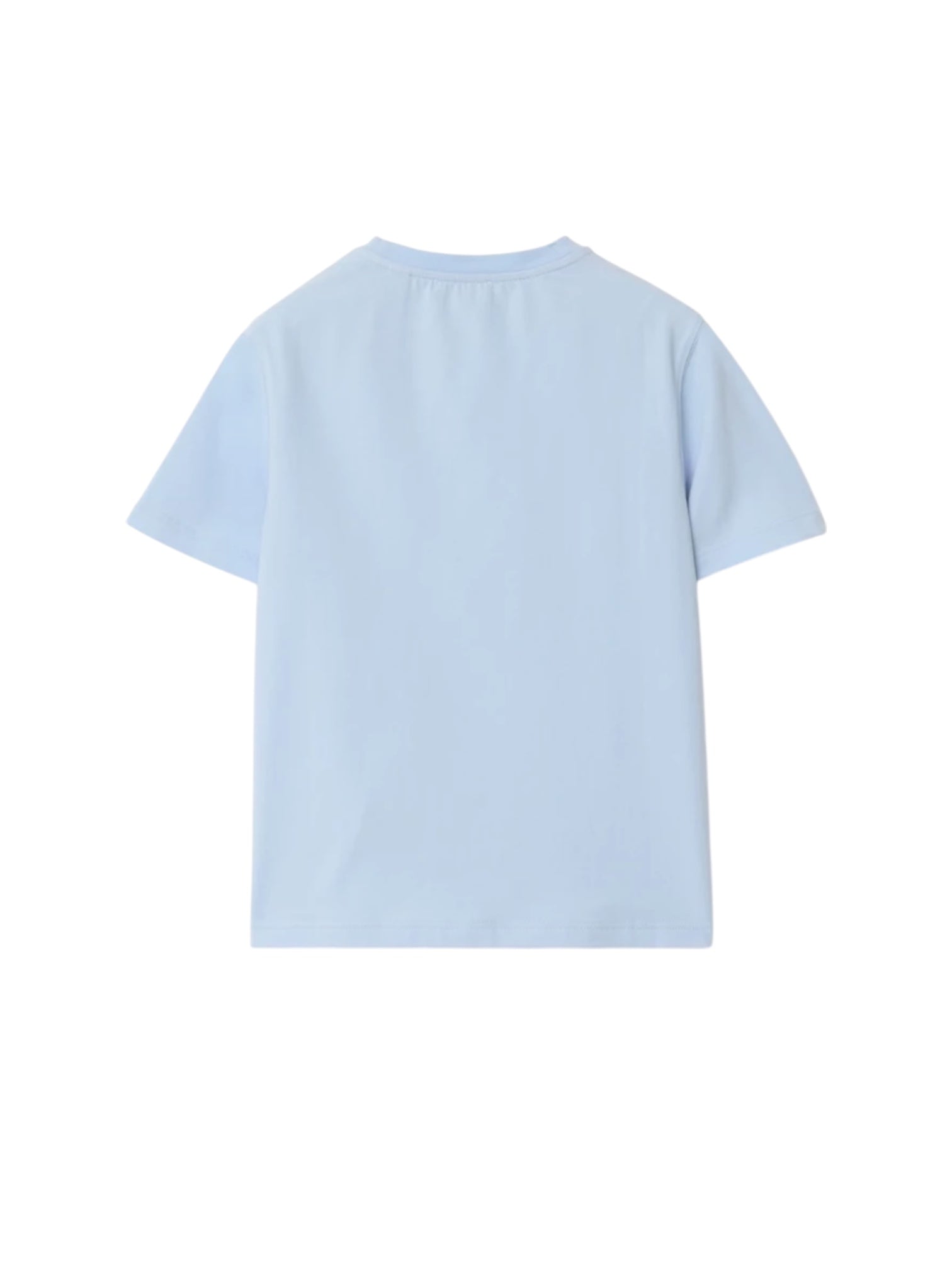 T-shirt azzurra con dettaglio logo Burberry stampato