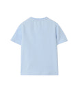 T-shirt azzurra con dettaglio logo Burberry stampato