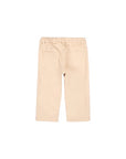Pantalone beige con dettagli e logo cucito Fendi
