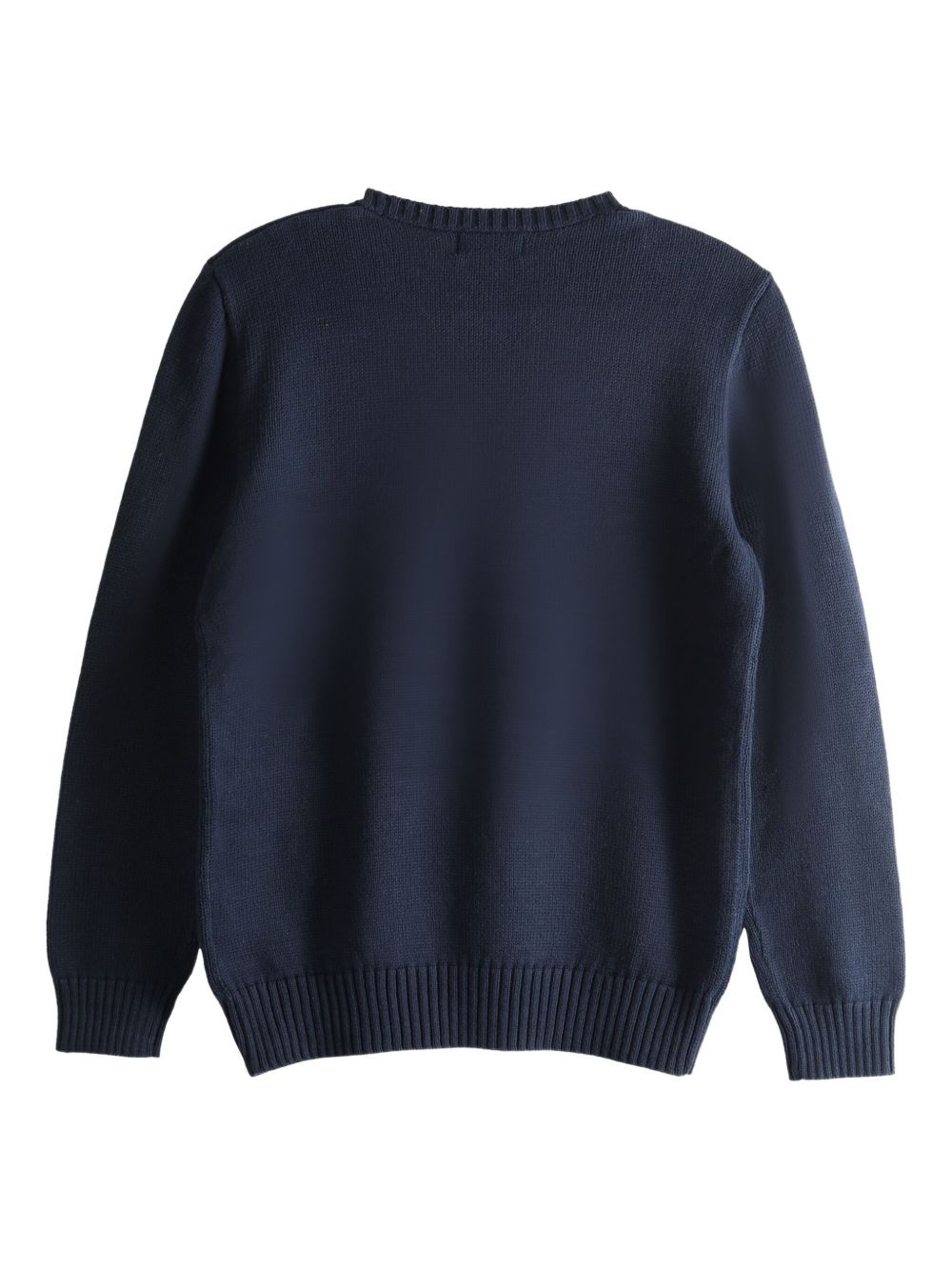Maglione blu con logo ad intarsio Ralph Lauren
