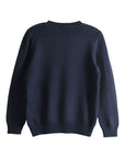 Maglione blu con logo ad intarsio Ralph Lauren
