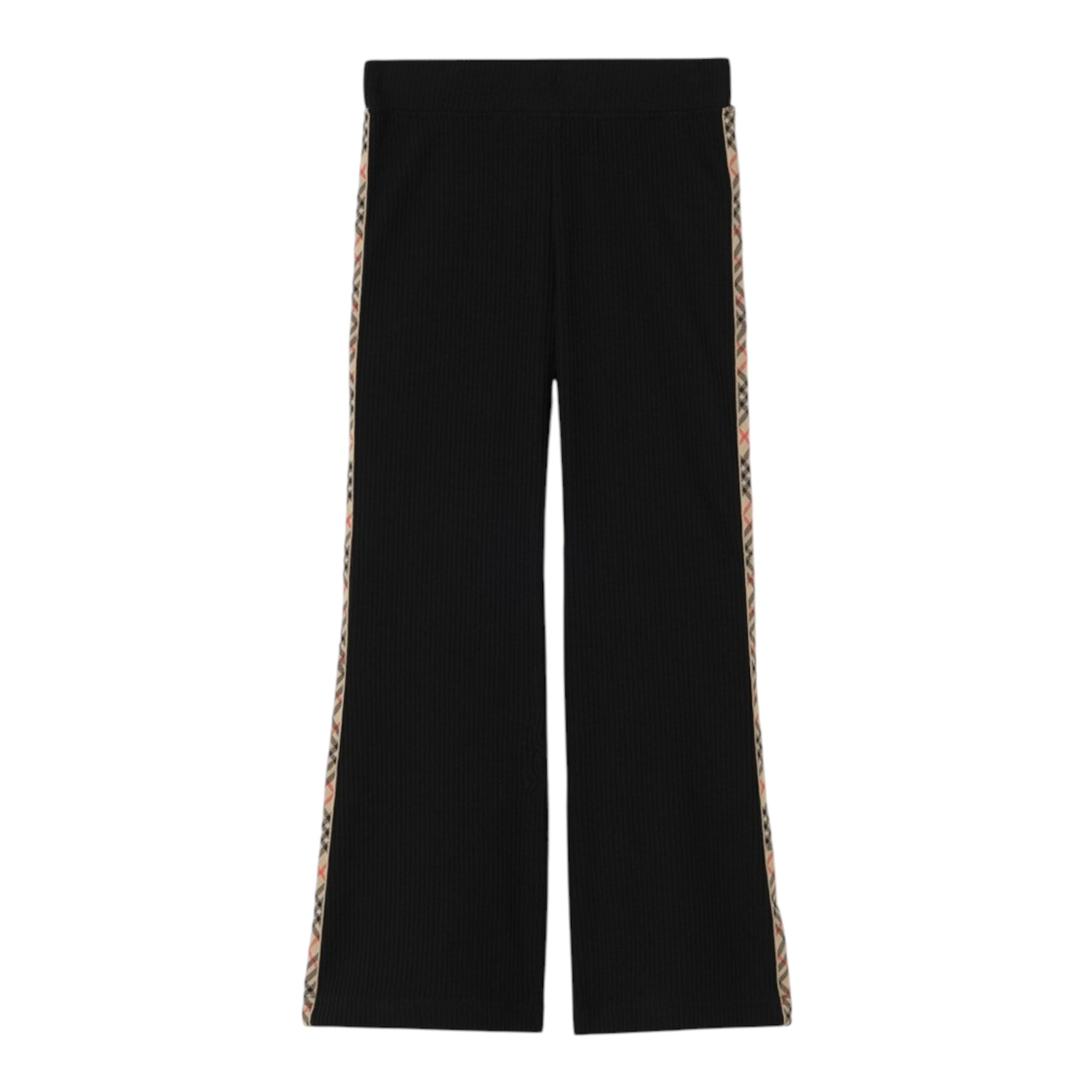 Pantalone a costine nero con banda laterale Burberry