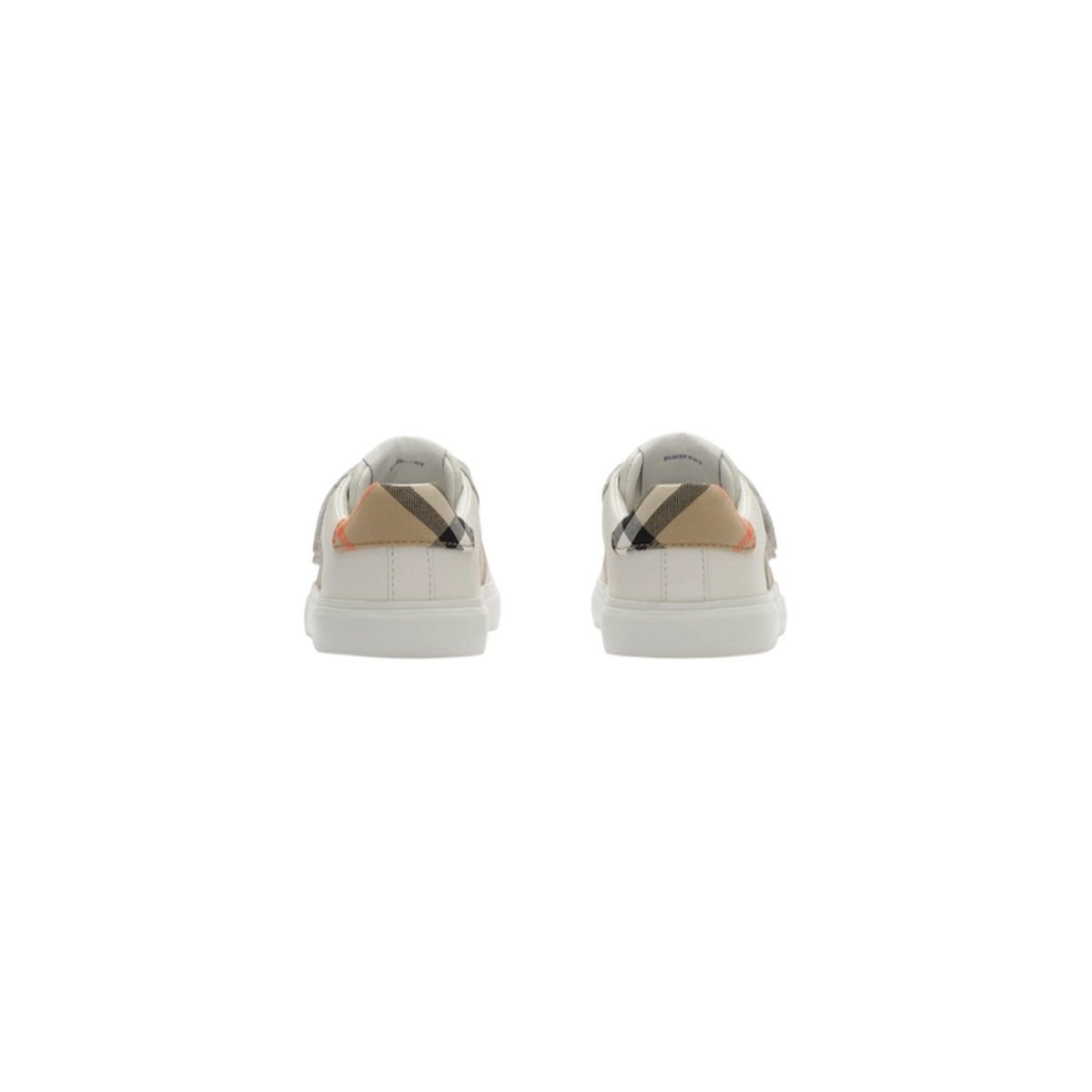 Scarpe bianche con dettagli check Burberry