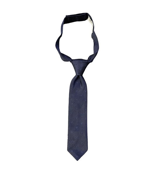 Cravattino blu con dettagli logo cuciti Armani