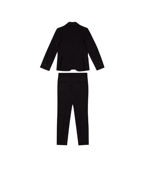 Smoking nero con dettagli logo Armani