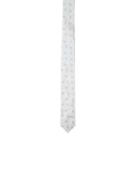 Cravatta in seta grigia Emporio Armani