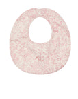Bavaglino bianco in jersey con tessuto Liberty colore rosa Nanan