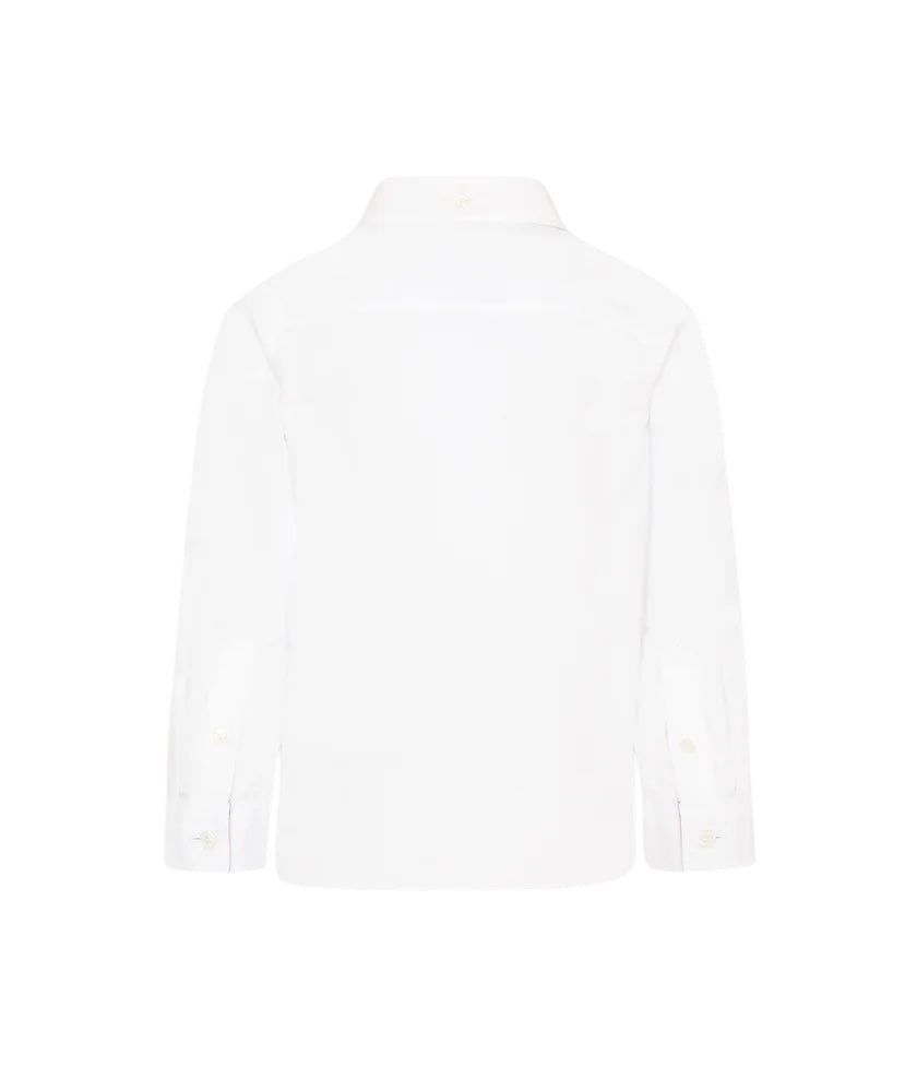 Camicia bianca con dettagli check Burberry
