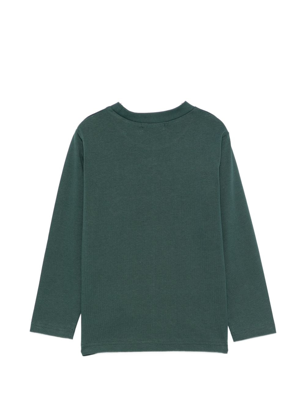 T-shirt verde manica lunga con dettagli logo Billieblush frontali