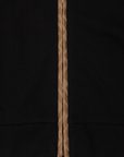 Felpa nera con cappuccio a contrasto beige con logo FF Fendi