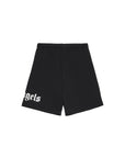 Bermuda nero con stampa logo Palm Angels laterale