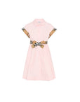 Abito rosa con richiamo check Burberry