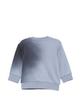 Felpa blu con sfumatura e dettagli logo Boss applicati frontale