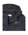 Giubbino grigio con patch logo Lacoste