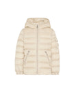 Giubbino Gles beige con patch logo Moncler