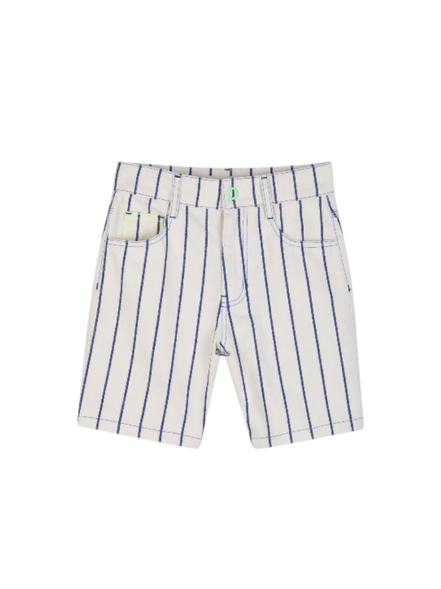 Bermuda bianco a righe con dettagli cuciti Billieblush