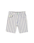 Bermuda bianco a righe con dettagli cuciti Billieblush
