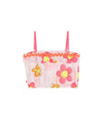 Top rosa con stampa fiori Billieblush