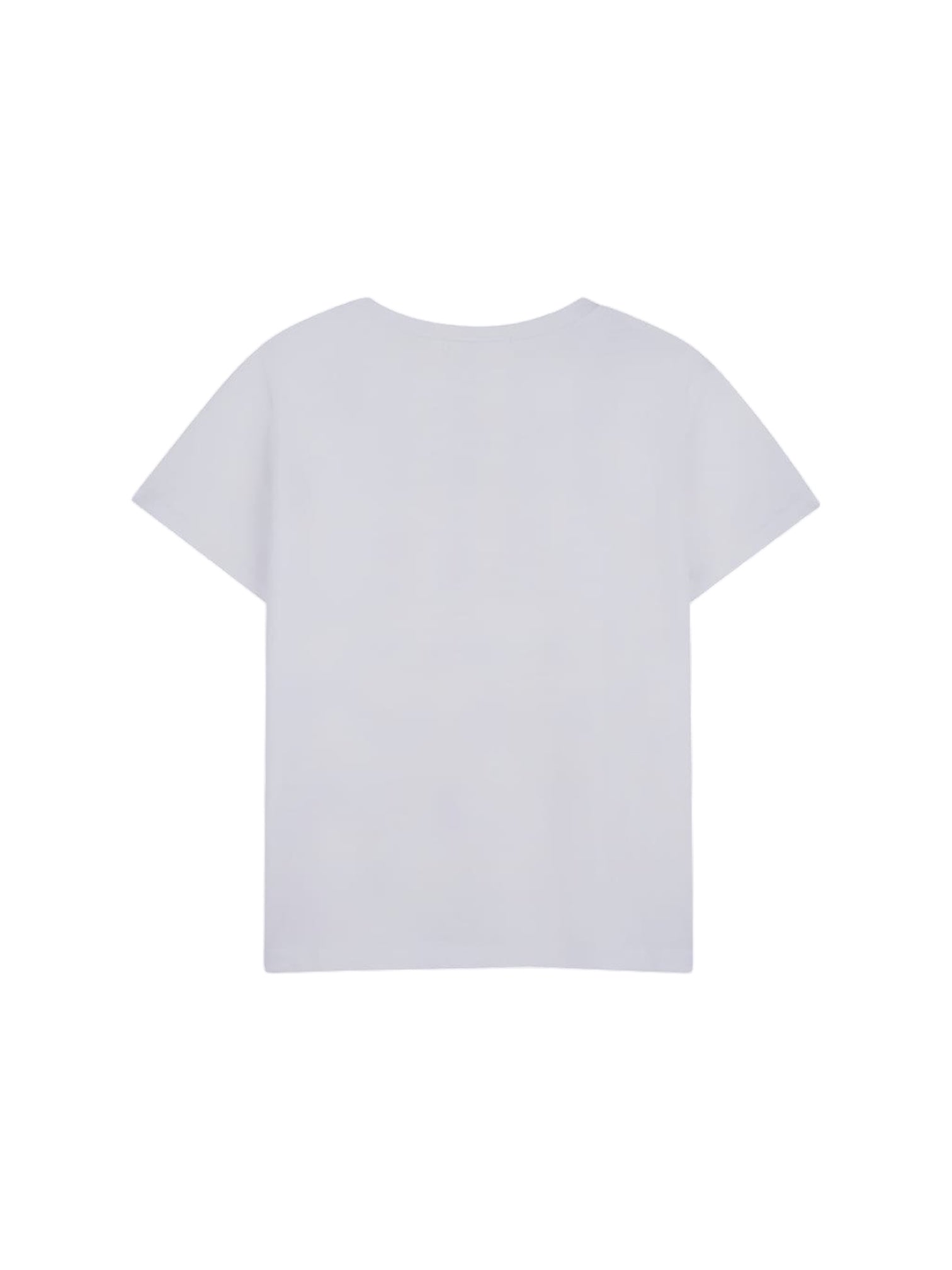 T-shirt bianca con dettagli paillettes cuciti Billieblush