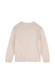 Maglione in misto lana panna con logo Givenchy cucito frontale