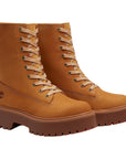 Stivali beige platform con risvolto Timberland