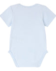 Body in cotone azzurro con scoiattolo e logo Nanan