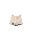 Pantaloncino beige con ruches logate Fendi