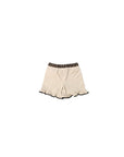 Pantaloncino beige con ruches logate Fendi