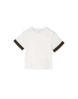 T-shirt bianca con dettagli logo Fendi