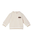 Felpa beige con stampa orso Fendi