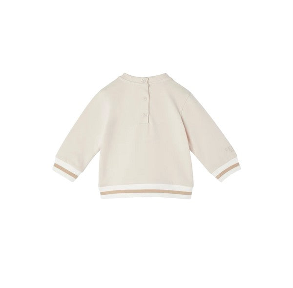 Felpa beige con stampa orso Fendi