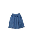 Gonna di jeans blu con logo cucito Fendi