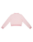 Cardigan rosa con dettagli FF Fendi