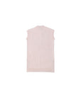 Abito in maglia rosa con logo cucito frontale Fendi