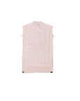 Abito in maglia rosa con logo cucito frontale Fendi