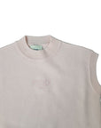 Abito in maglia rosa con logo cucito frontale Fendi