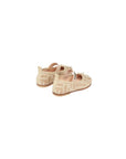 Ballerina in jacquard beige con dettagli logo Fendi