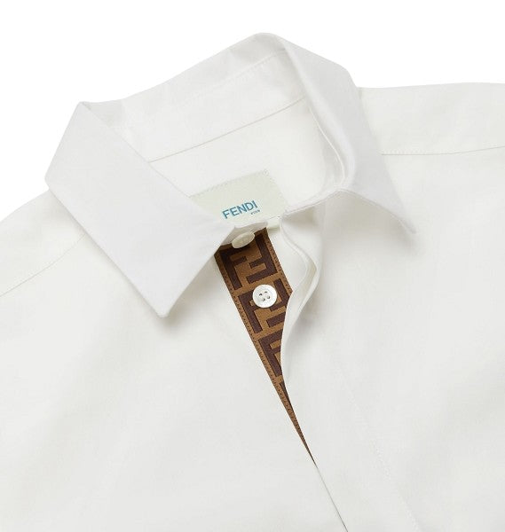 Camicia bianca con dettagli FF Fendi