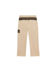 Pantalone beige con dettagli logo FF Fendi