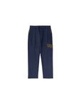 Pantalone blu con dettagli logo FF Fendi