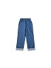 Pantalone di jeans blu con dettagli logo Fendi