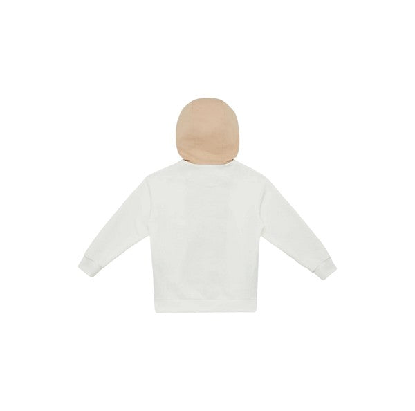 Felpa beige con dettagli logo FF Fendi